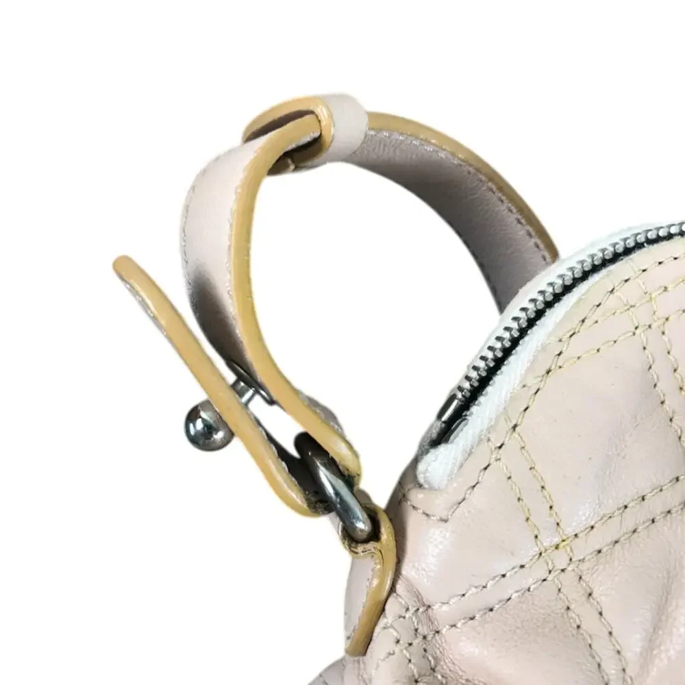 MARC JACOBS Whitney Quilted Leather Satchel Bag Blush Old Money Made In Italy